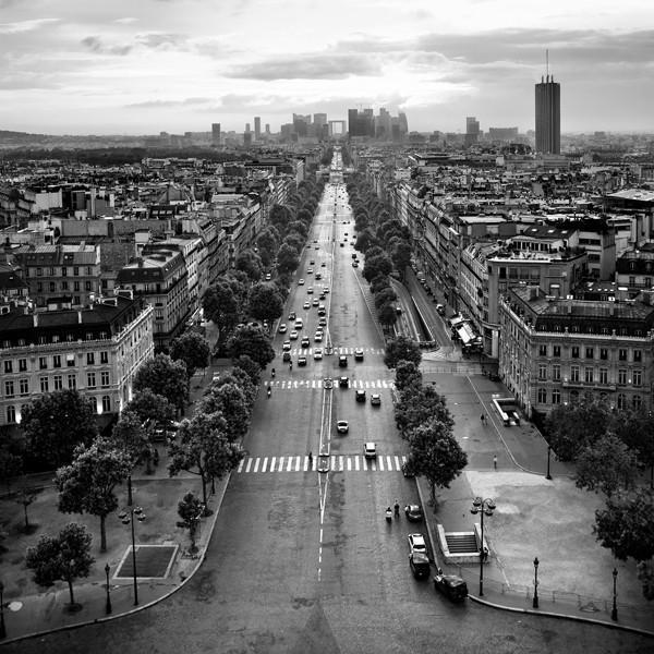 Av. de la Grande Armee in Paris Wall Mural-Black & White,Cityscapes,Best Seller Murals-Eazywallz