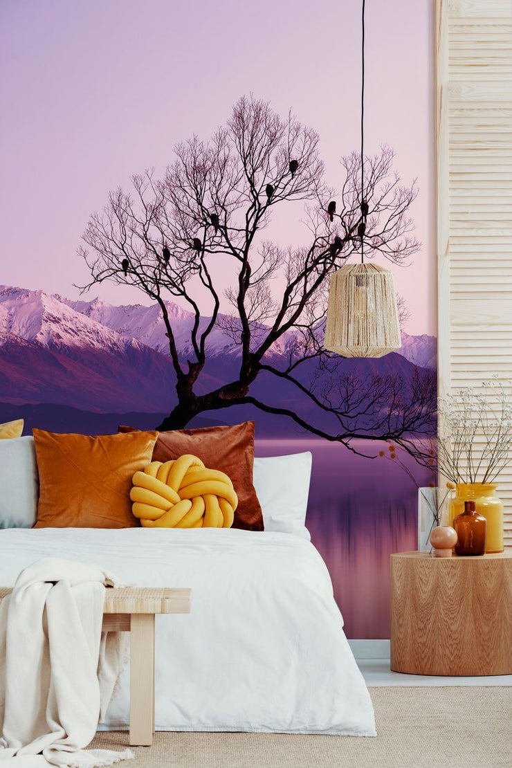 Bird Tree at Dawn Wallpaper Mural-Landscapes & Nature-Eazywallz