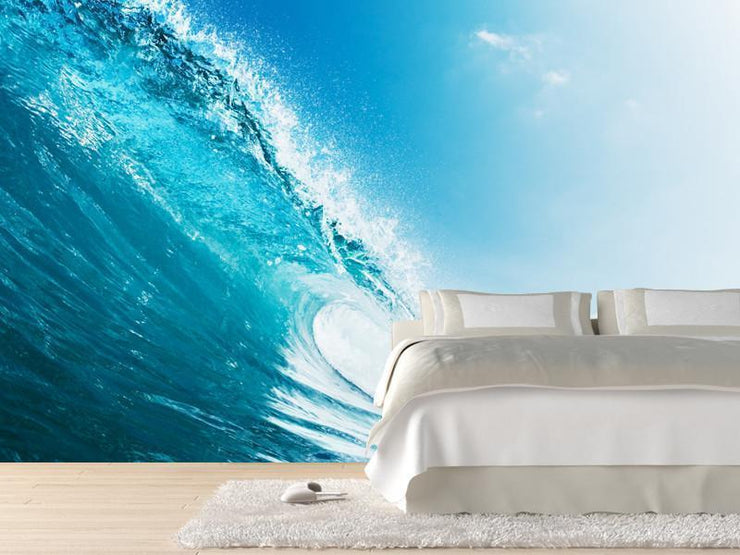 Blue ocean wave Wall Mural-Landscapes & Nature,Sports-Eazywallz