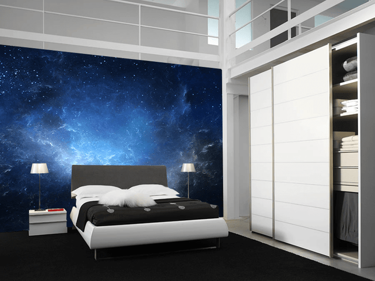 Night Sky with Nebula Wall Mural-Space-Eazywallz