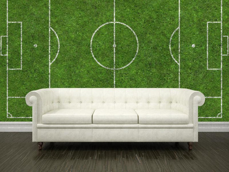 Overhead shot of a soccer field Wall Mural-Sports,Textures-Eazywallz