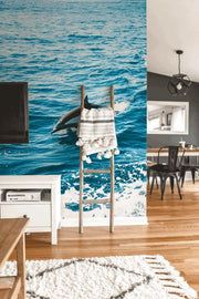 Solo Dolphin Wall Mural-Animals & Wildlife-Eazywallz