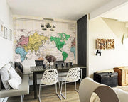 1875 Map of the World Wall Mural-Maps-Eazywallz