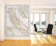 1900 Map of California Wall Mural-Maps-Eazywallz