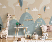 Hot Air Balloon Wall Mural