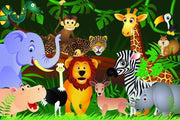Animals in the jungle Wall Mural-Kids' Stuff-Eazywallz