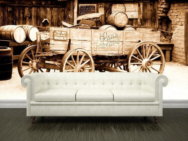 Antique american cart Wall Mural-Transportation,Vintage-Eazywallz