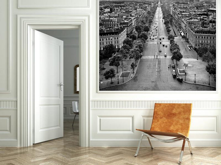 Av. de la Grande Armee in Paris Wall Mural-Black & White,Cityscapes,Best Seller Murals-Eazywallz