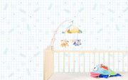 Baby blue seamless pattern Wall Mural-Kids' Stuff-Eazywallz