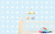 Baby items in blue Wall Mural-Kids' Stuff-Eazywallz