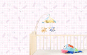 Baby pink seamless pattern Wall Mural-Kids' Stuff-Eazywallz