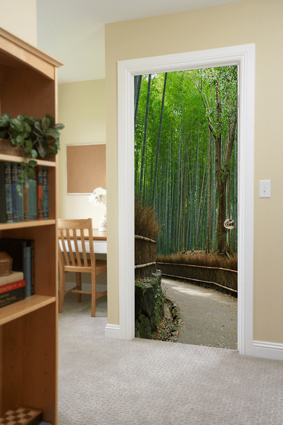 Bamboo Forest Walkway Door Mural-Landscapes & Nature-Eazywallz