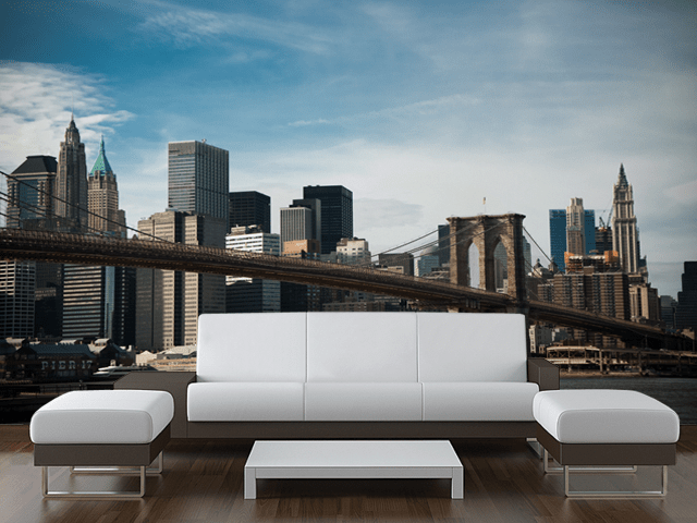 Brooklyn Bridge over the East River Wall Mural-Urban-Eazywallz