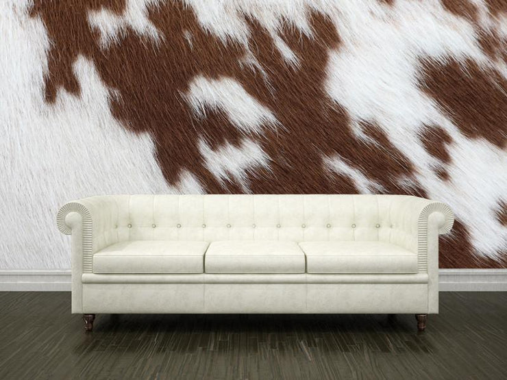 Brown cowhide Wall Mural-Animals & Wildlife,Textures-Eazywallz