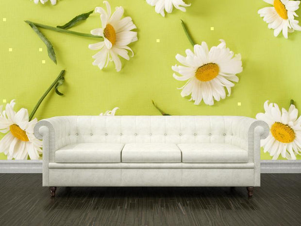 Camomiles Wall Mural-Florals,Featured Category of the Month-Eazywallz