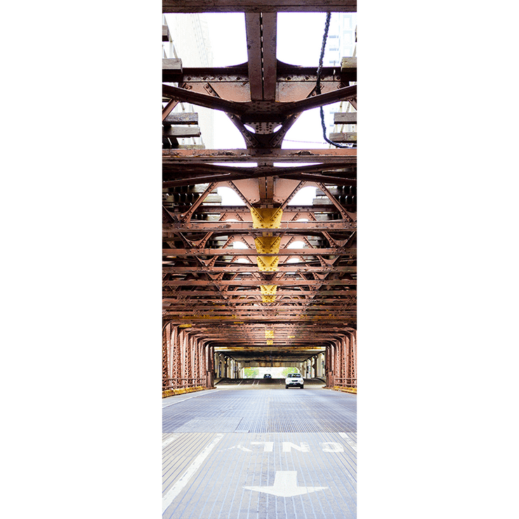 Chicago City Bridge Door Mural-Cityscapes,Transportation-Eazywallz