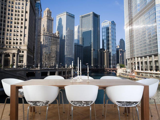 Chicago skyline Wall Mural-Cityscapes-Eazywallz