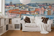 City in Poland Wall Mural-Black & White,Buildings & Landmarks,Cityscapes,Urban-Eazywallz