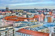 City in Poland Wall Mural-Black & White,Buildings & Landmarks,Cityscapes,Urban-Eazywallz