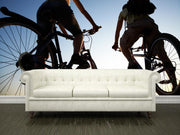 Couple on bicycles Wall Mural-Sports-Eazywallz