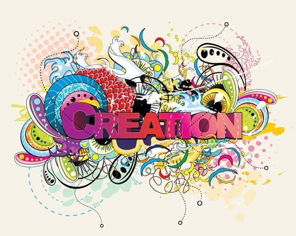 Creation Wall Mural-Arts,Modern Graphics,Words-Eazywallz