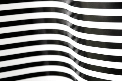 Curving Black and White Stripes Mural-Abstract,Black & White-Eazywallz