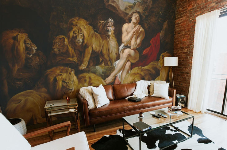 Daniel in the Lion's Den Wall Mural-Cityscapes-Eazywallz