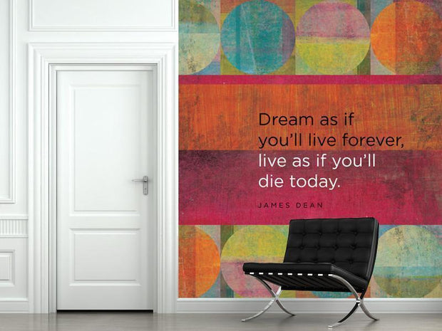 Dream as if... Wall Mural-Vintage,Zen,Words,Featured Category of the Month-Eazywallz