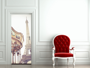 Eiffel Tower Carousel Door Mural-Buildings & Landmarks-Eazywallz