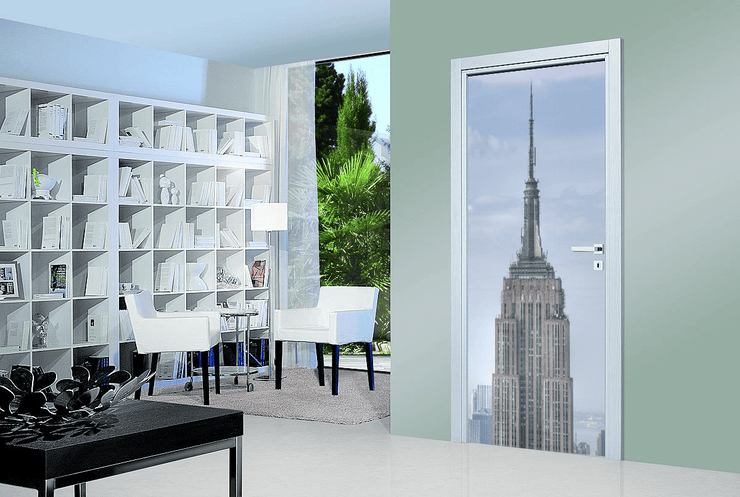 Empire State Building Door Mural-Buildings & Landmarks,Cityscapes-Eazywallz