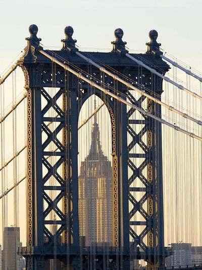 Empire State Building & Manhattan Bridge Wall Mural-Buildings & Landmarks,Cityscapes,Urban,Featured Category-Eazywallz