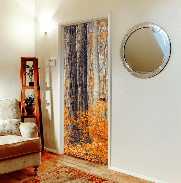 Fall Trees Door Mural-Landscapes & Nature-Eazywallz