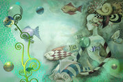 Fantasy mermaid Wall Mural-Sci-Fi & Fantasy-Eazywallz