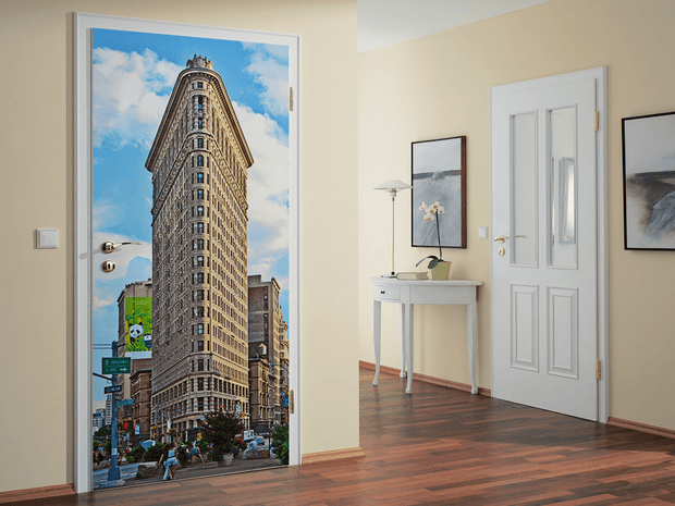 Flatiron Building in Manhattan Door Mural-Buildings & Landmarks-Eazywallz