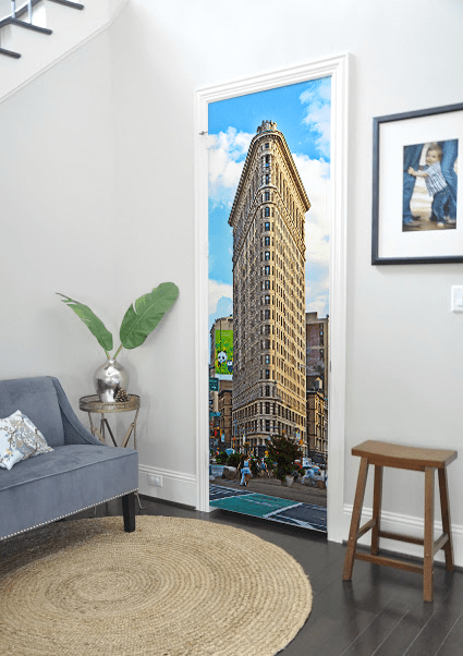 Flatiron Building in Manhattan Door Mural-Buildings & Landmarks-Eazywallz
