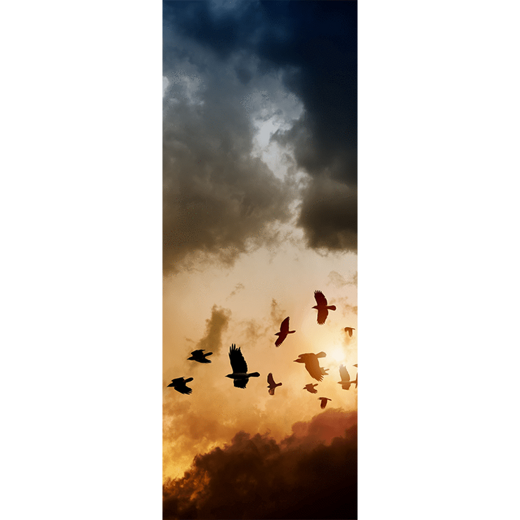 Flock on the Sunset Door Mural-Animals & Wildlife-Eazywallz