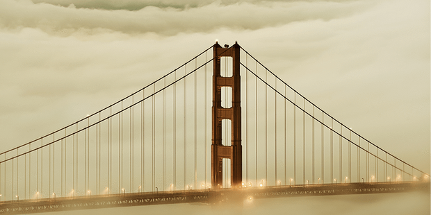 Foggy Golden Gate Bridge Wall Mural-Landscapes & Nature,Panoramic-Eazywallz