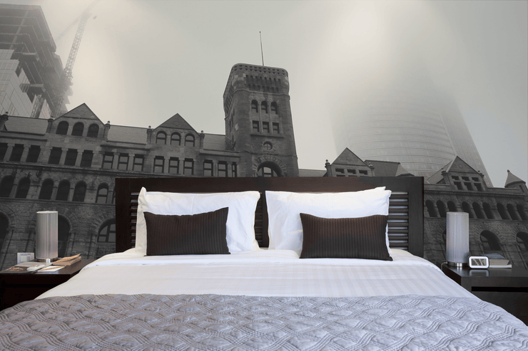 Foggy Montreal Buildings Wall Mural-Buildings & Landmarks-Eazywallz