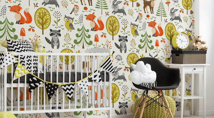 Forest Animals Wall Mural-Kids' Stuff-Eazywallz