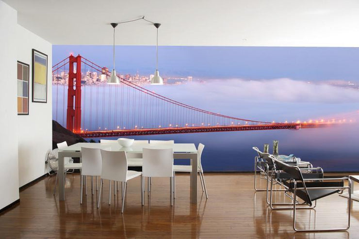 Golden Gate Bridge Panorama Wall Mural-Buildings & Landmarks,Panoramic-Eazywallz