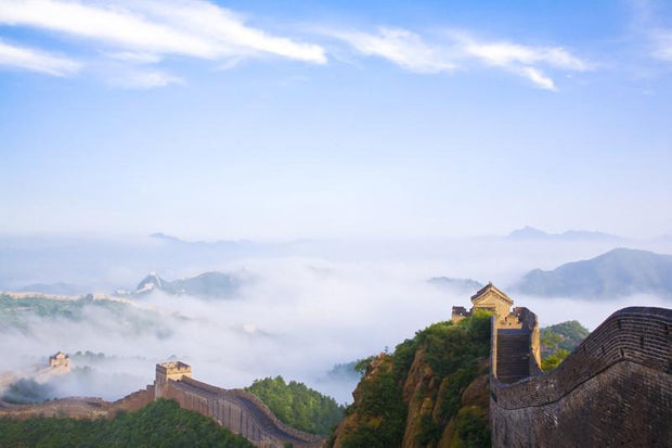 Great wall at dawn, China Wall Mural-Buildings & Landmarks-Eazywallz