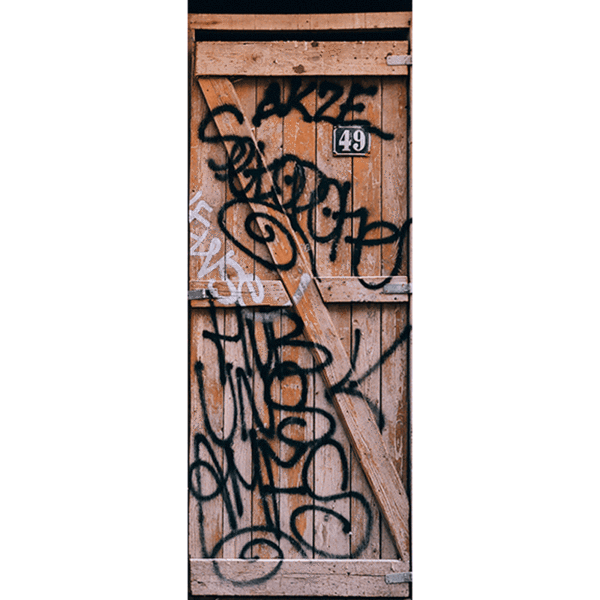 Grunge Graffiti Door Mural-Landscapes & Nature-Eazywallz
