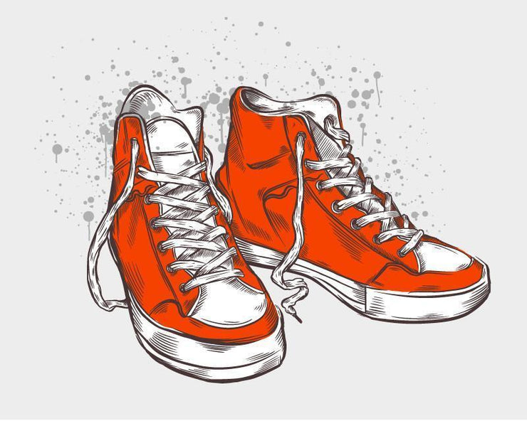 Hand-drawn sneakers Wall Mural-Urban,Modern Graphics-Eazywallz