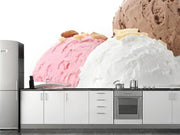 Ice cream served with almonds Wall Mural-Food & Drink-Eazywallz