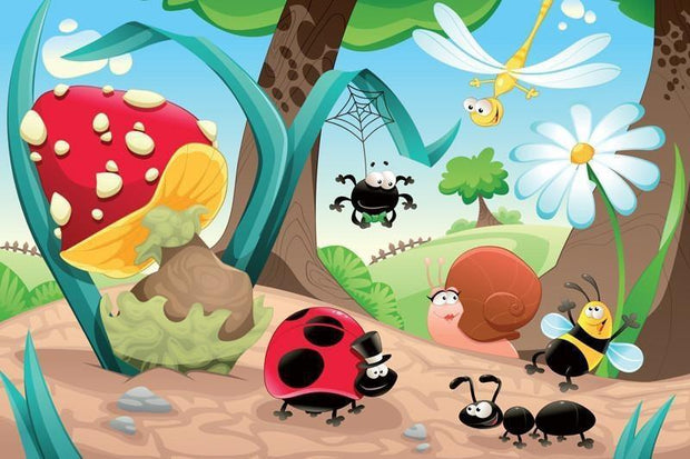 Insects family Wall Mural-Kids' Stuff-Eazywallz