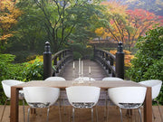 Japanese Wooden Bridge wall Mural Wall Mural-Zen,Landscapes & Nature-Eazywallz