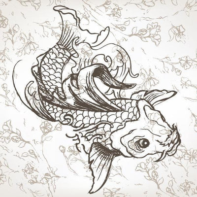 Koi Fish Wall Mural-Animals & Wildlife,Zen,Modern Graphics-Eazywallz
