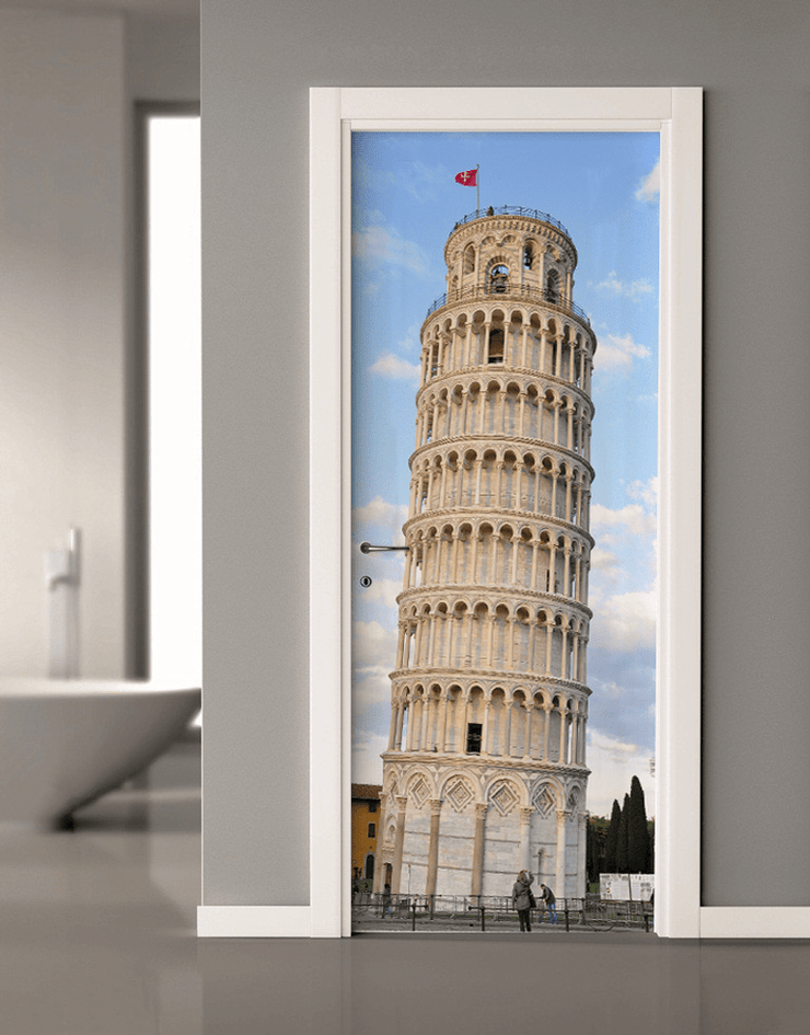 Leaning Tower of Pisa Door Mural-Buildings & Landmarks-Eazywallz