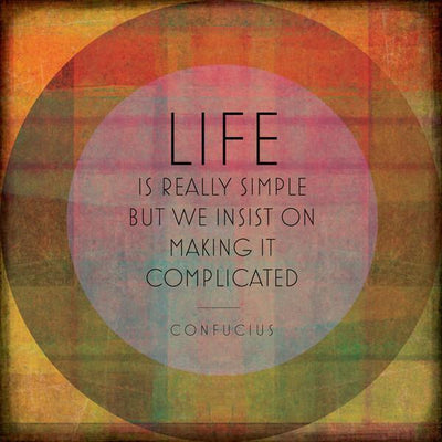 Life is Really Simple Wall Mural-Vintage,Zen,Words,Featured Category of the Month-Eazywallz
