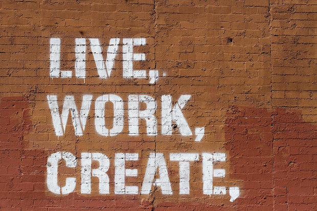 Live, Work, Create Wall Mural-graffiti-Eazywallz